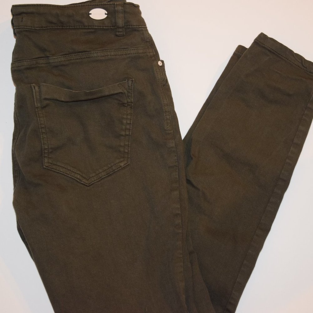 Zara Dark Green Skinny Jeans